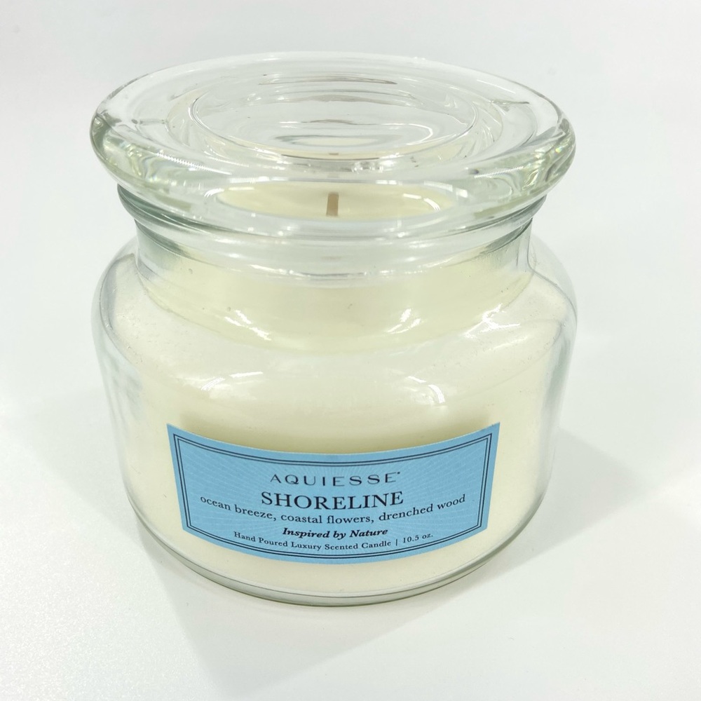 AQUIESSE Shoreline Luxury Scented Glass Jar Candle 10.5 Ounce NEW